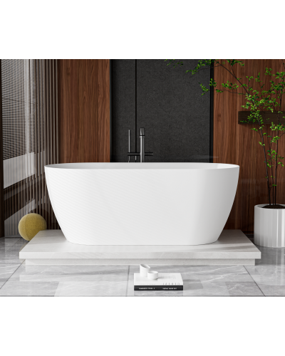 Ванна из искусственного камня Solid Surface 1700х800х570 CEZARES CZR-RELAX-170-80-57-SSB