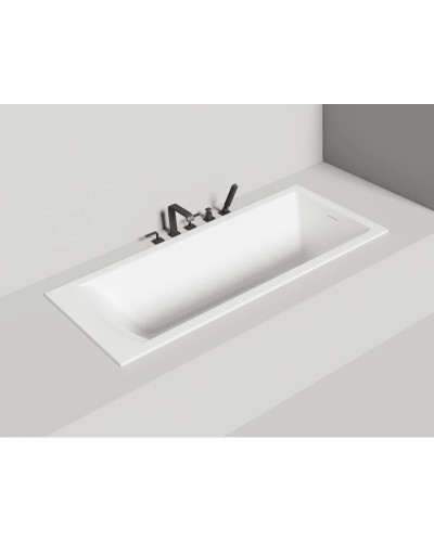 Ванна из литьевого мрамора 169,8x75 см Salini S-Sense Cascata Kit 104313M