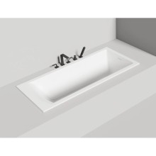 Ванна из литьевого мрамора 169,8x75 см Salini S-Stone Cascata Kit 104323M