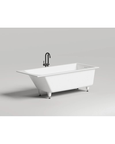 Ванна из литьевого мрамора 180x80 см Salini S-Sense Cascata Kit 104513M