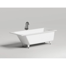 Ванна из литьевого мрамора 180x80 см Salini S-Stone Cascata Kit 104523M