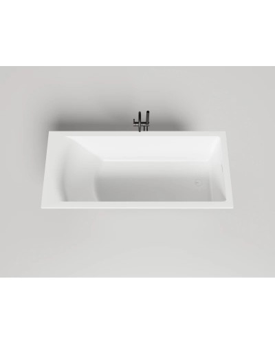 Ванна из литьевого мрамора 180x80 см Salini S-Stone Cascata Kit 104523M