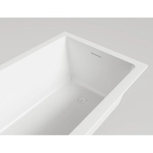 Ванна из литьевого мрамора 180x80 см Salini S-Stone Cascata Kit 104523M