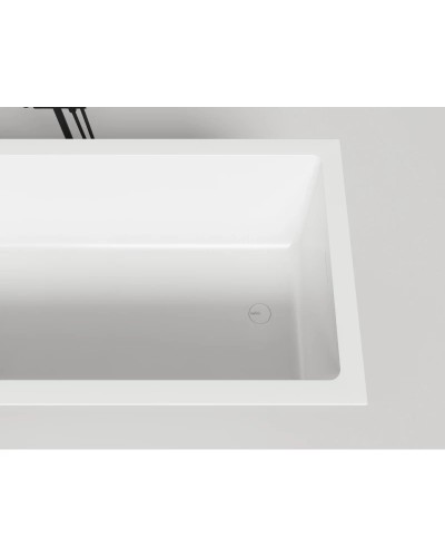 Ванна из литьевого мрамора 180x80 см Salini S-Stone Cascata Kit 104523M