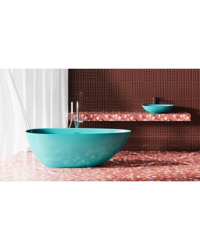 Ванна из литьевого мрамора 172x82 см Salini S-Stone Paola IN, покраска по RAL полностью 101612SMRF