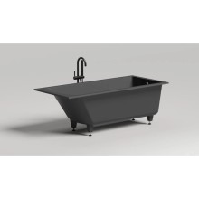 Ванна из литьевого мрамора 169,8x75 см Salini S-Stone Cascata, покраска по RAL полностью 104123MRF