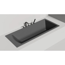 Ванна из литьевого мрамора 180x80 см Salini S-Sense Cascata Kit, покраска по RAL полностью 10453MRF