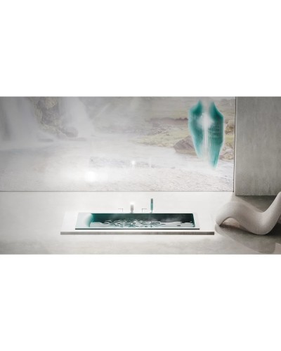 Ванна из литьевого мрамора 180x80 см Salini S-Sense Cascata Kit, покраска по RAL полностью 10453MRF