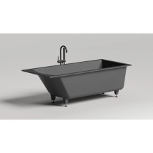 Ванна из литьевого мрамора 180x80 см Salini S-Stone Cascata Kit, покраска по RAL полностью 104523MRF