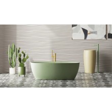 Ванна из литьевого мрамора 170x90 см Salini S-Sense Alda Wall, покраска по RAL полностью 101915GRF