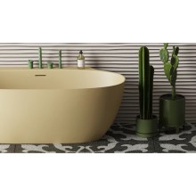 Ванна из литьевого мрамора 170x90 см Salini S-Sense Alda Wall, покраска по RAL полностью 101915GRF