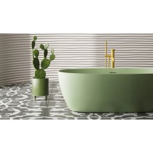 Ванна из литьевого мрамора 170x90 см Salini S-Sense Alda Wall, покраска по RAL полностью 101915GRF