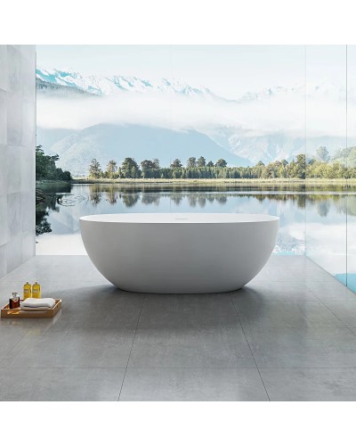 Ванна из литьевого мрамора 170x75 см Vincea VBT-6S01MW