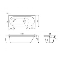 Ванна из литьевого мрамора Delice Bravo 180х80 DLR330001