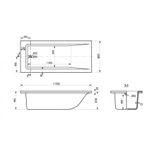 Ванна из литьевого мрамора Delice Diapason 170х80 DLR330007