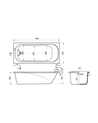 Ванна из литьевого мрамора Delice Triumph 180х80 DLR330012